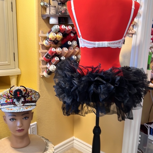 Red Mini Rave Skirt - Picture 12 of 12